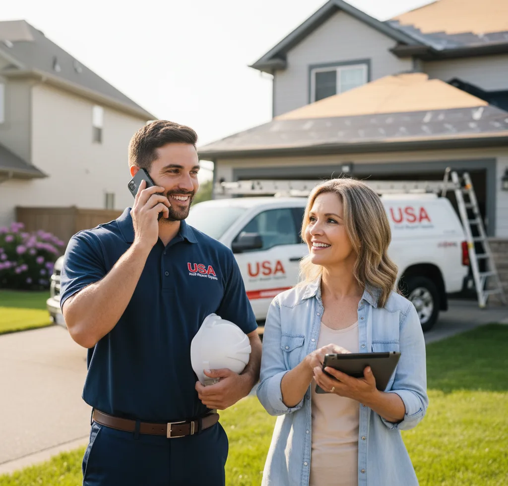 USA Roof Repair Experts customer support in Pana